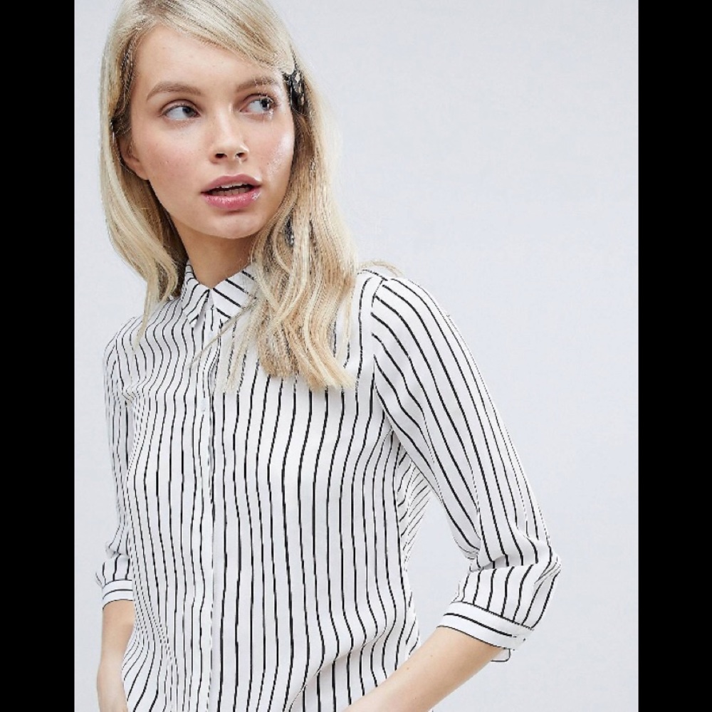 ASOS Open back striped button down